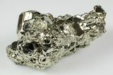 Gleaming, Striated Pyrite Crystal Cluster - Peru #195742-1